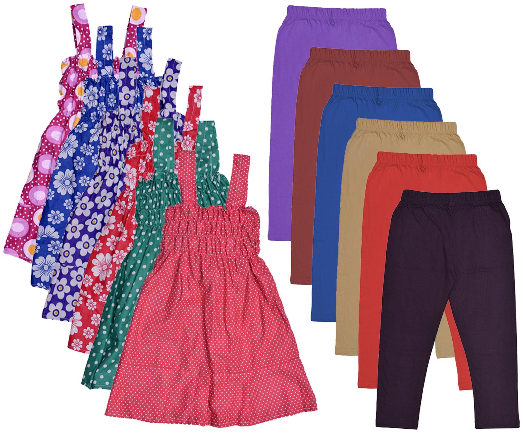 

Indiweaves Girl Cotton Top Bottom Set - Multi