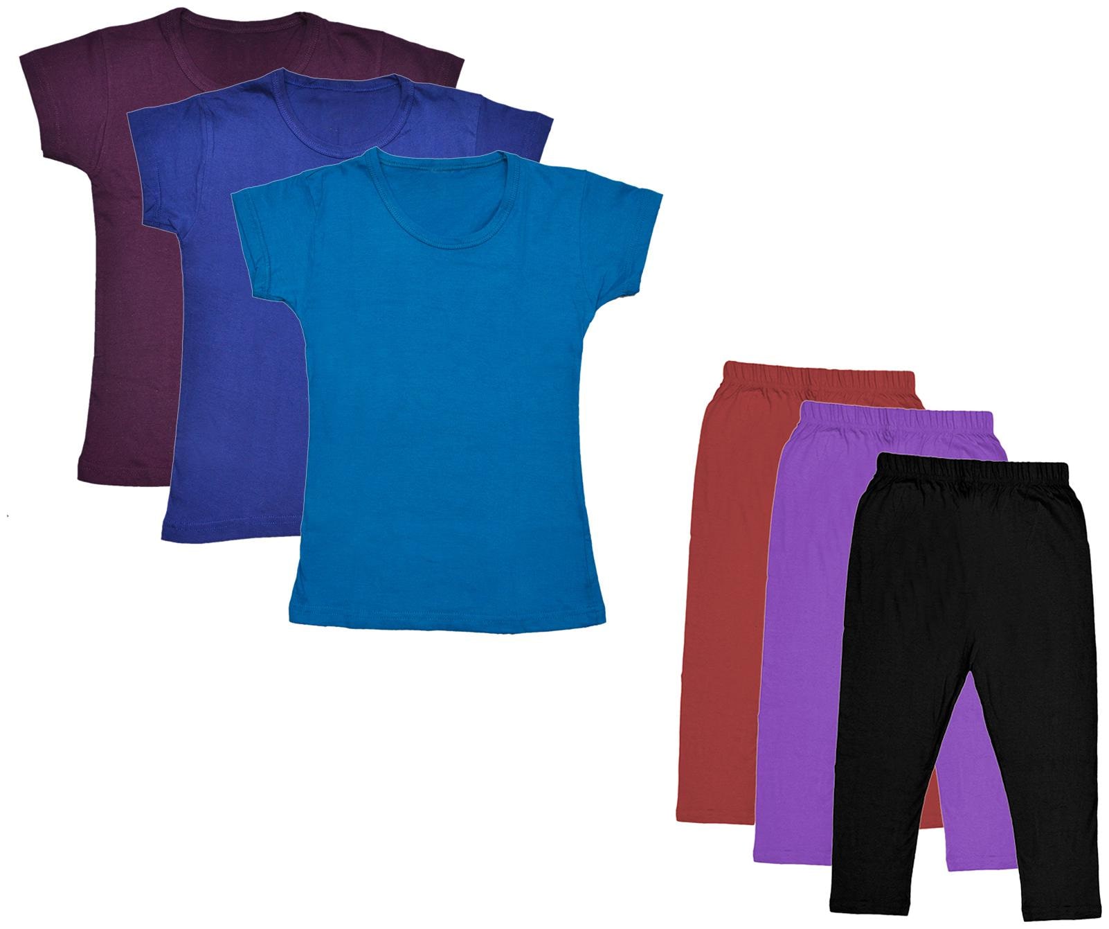 

Indiweaves Girl Cotton Top Bottom Set - Multi