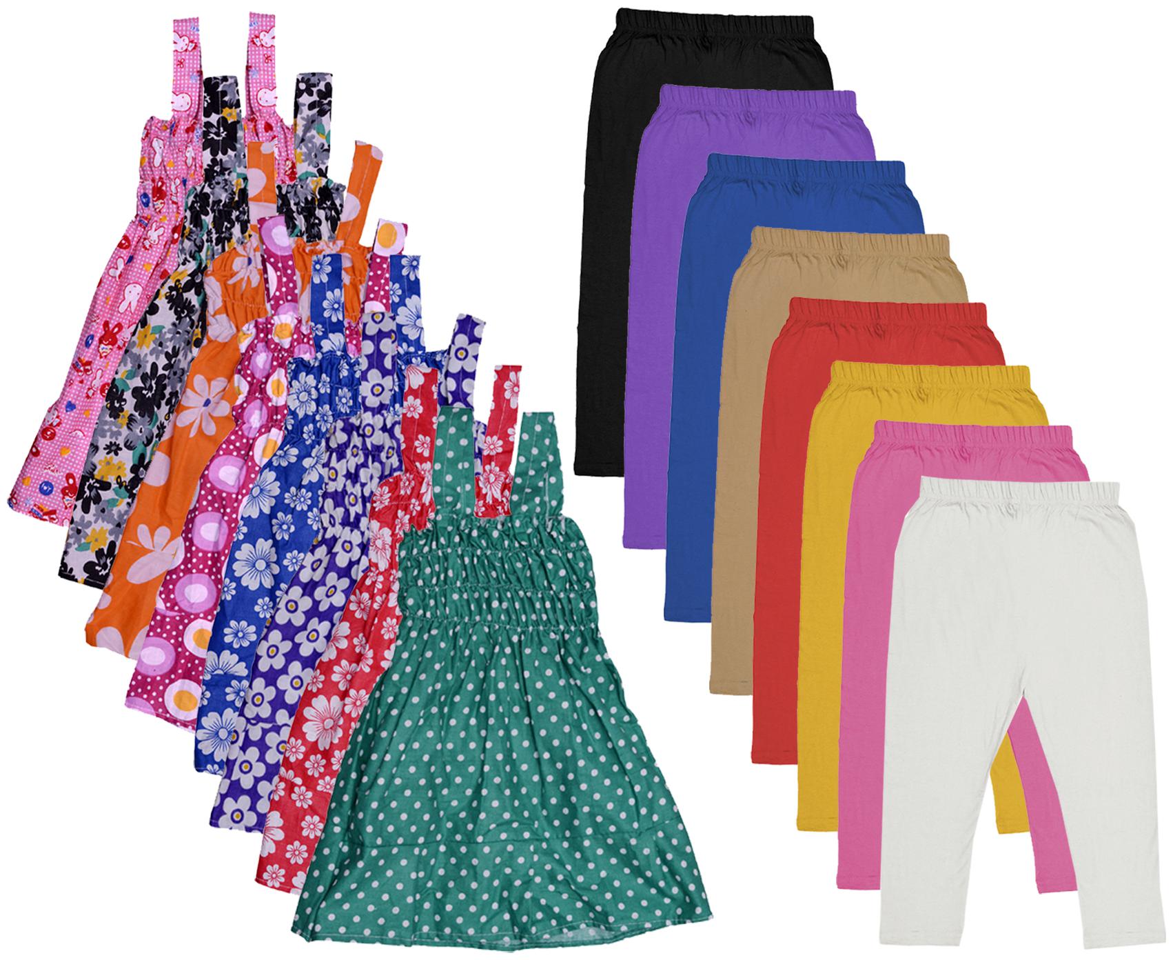 

Indiweaves Girl Cotton Top Bottom Set - Multi