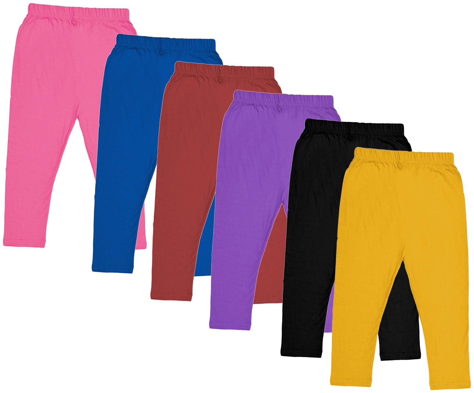 

Indiweaves Girl Cotton Solid Capri - Multi