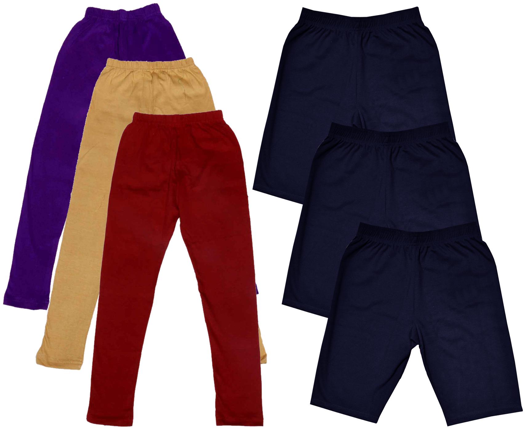 

Indiweaves Girl Cotton Solid Regular shorts - Multi