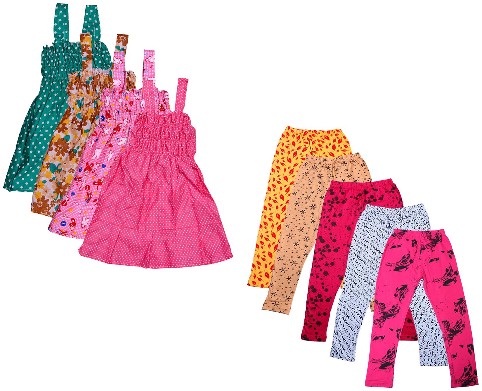

Indiweaves Girl Cotton Top Bottom Set - Multi
