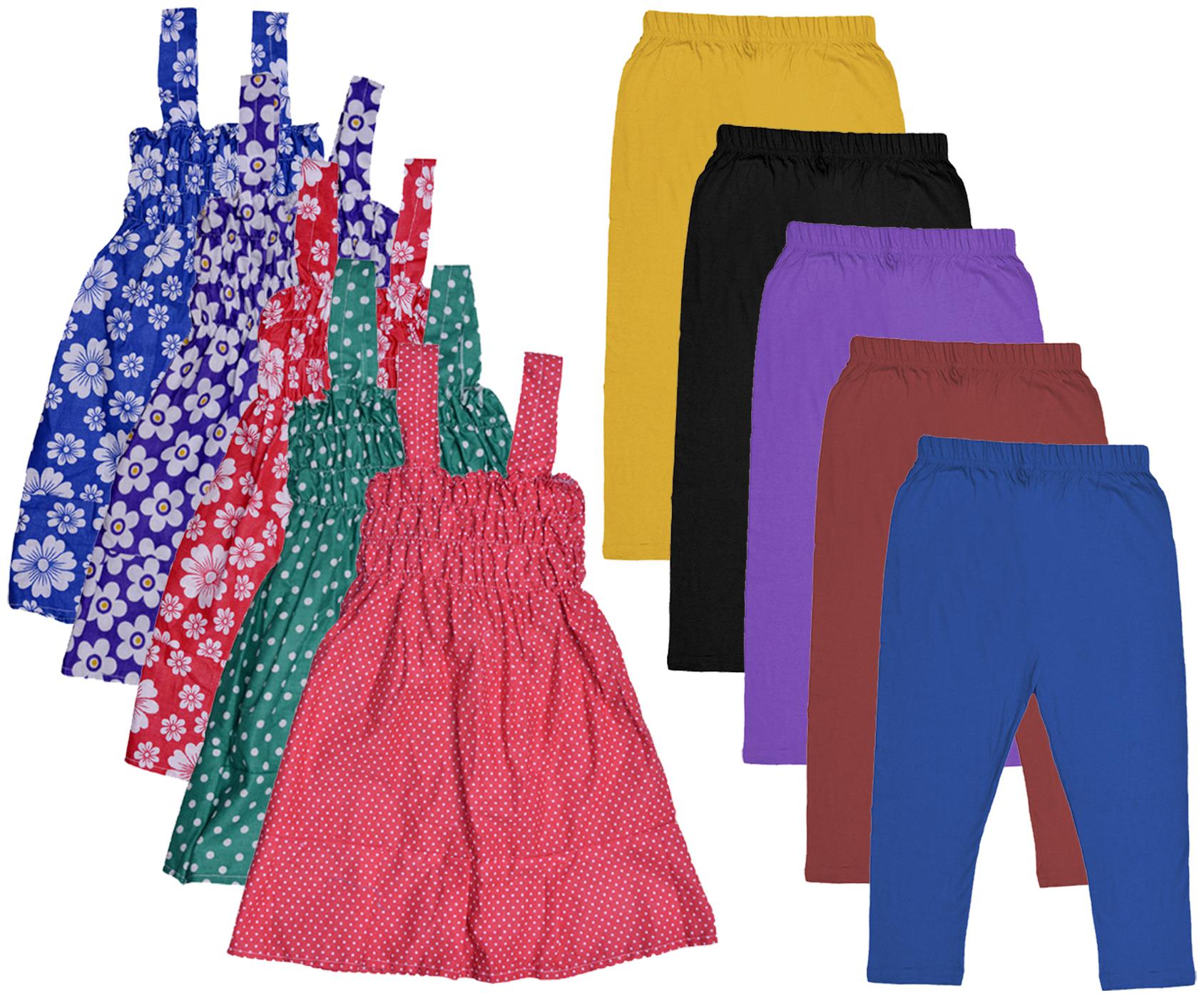 

Indiweaves Girl Cotton Top Bottom Set - Multi