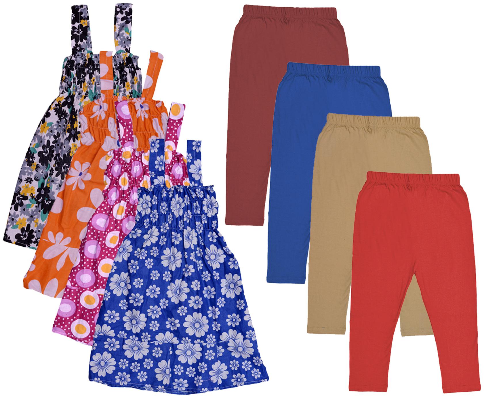 

Indiweaves Girl Cotton Top Bottom Set - Multi