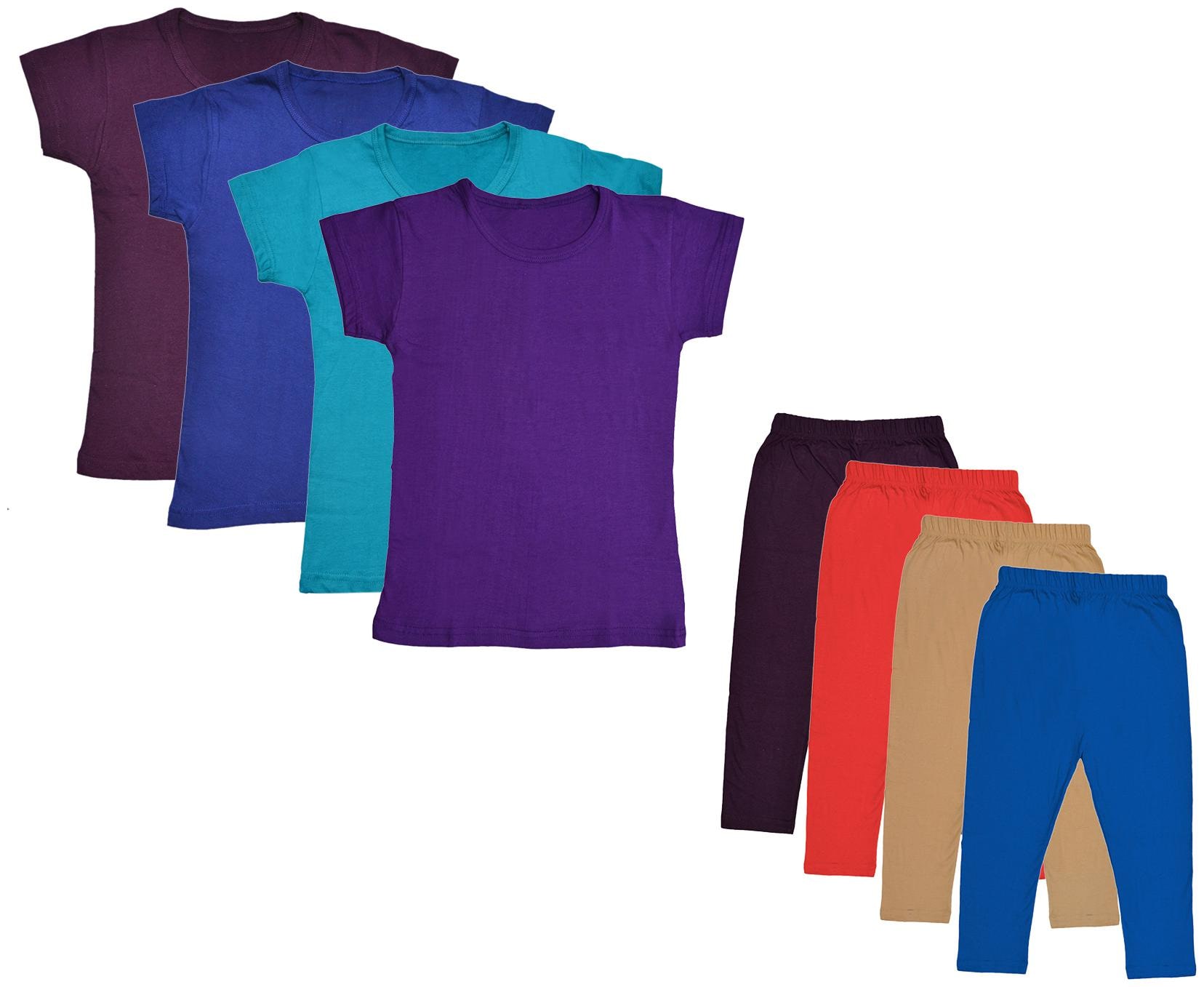 

Indiweaves Girl Cotton Top Bottom Set - Multi