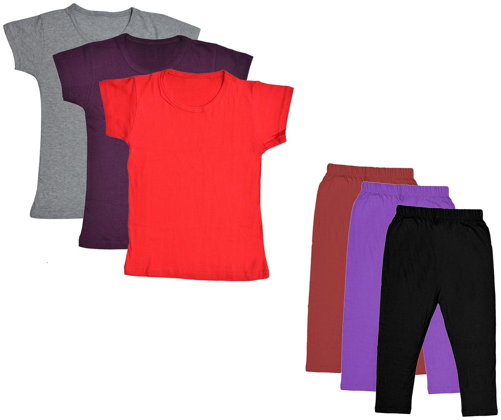 

Indiweaves Girl Cotton Top Bottom Set - Multi