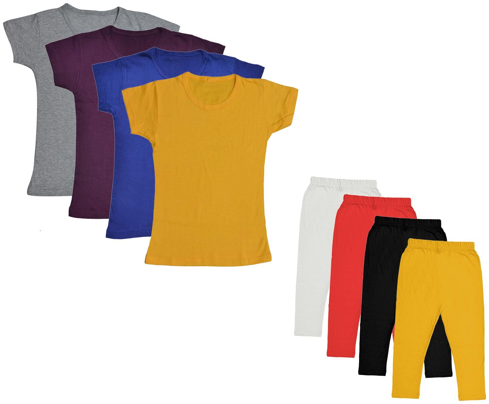 

Indiweaves Girl Cotton Top Bottom Set - Multi
