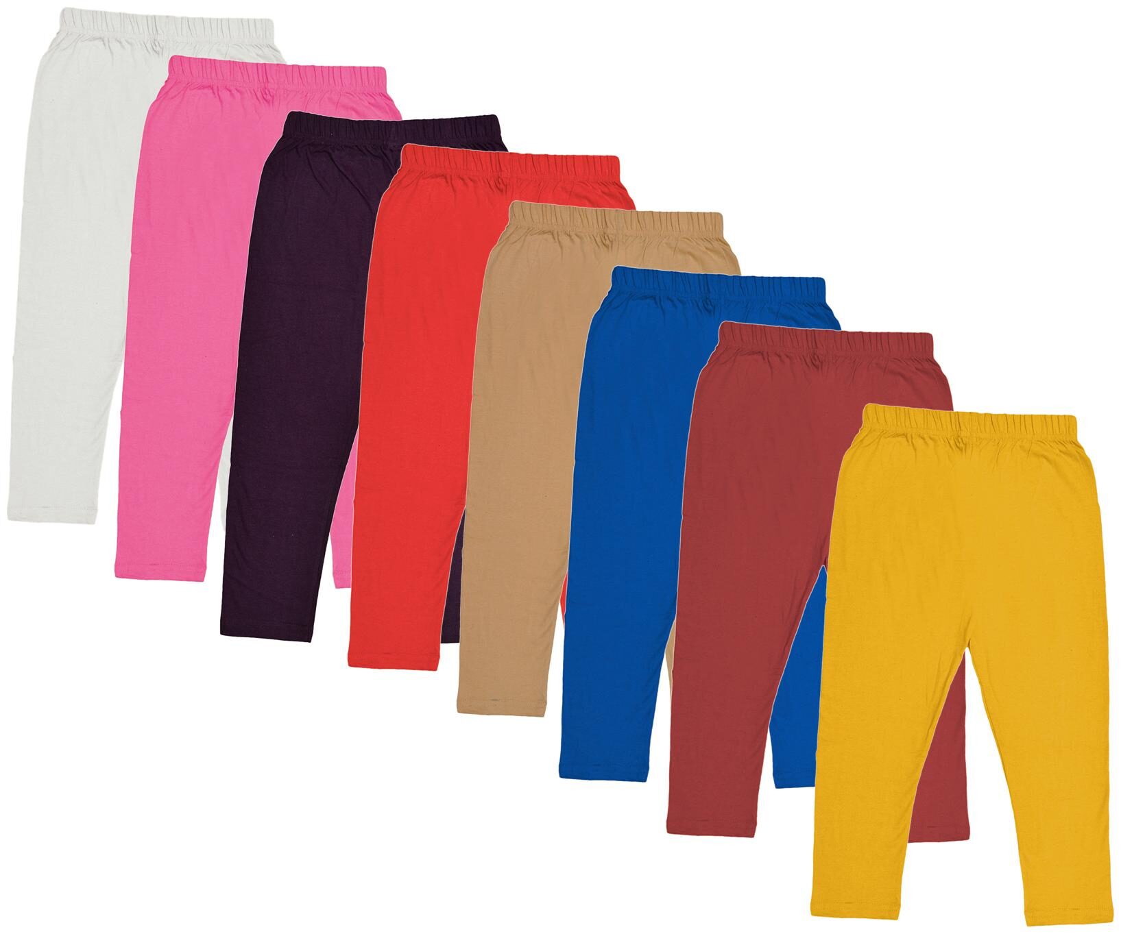 

Indiweaves Girl Cotton Solid Capri - Multi