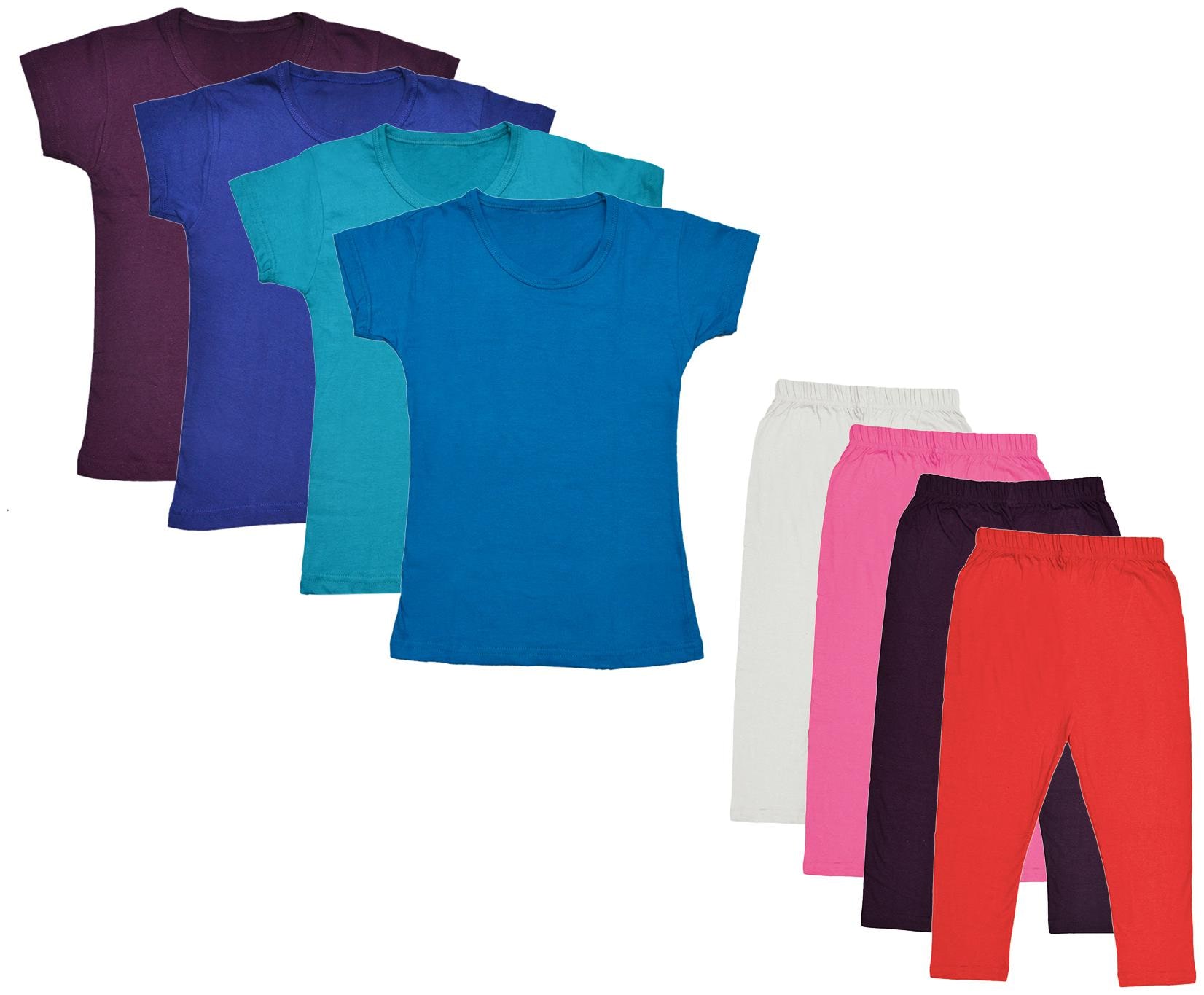 

Indiweaves Girl Cotton Top Bottom Set - Multi