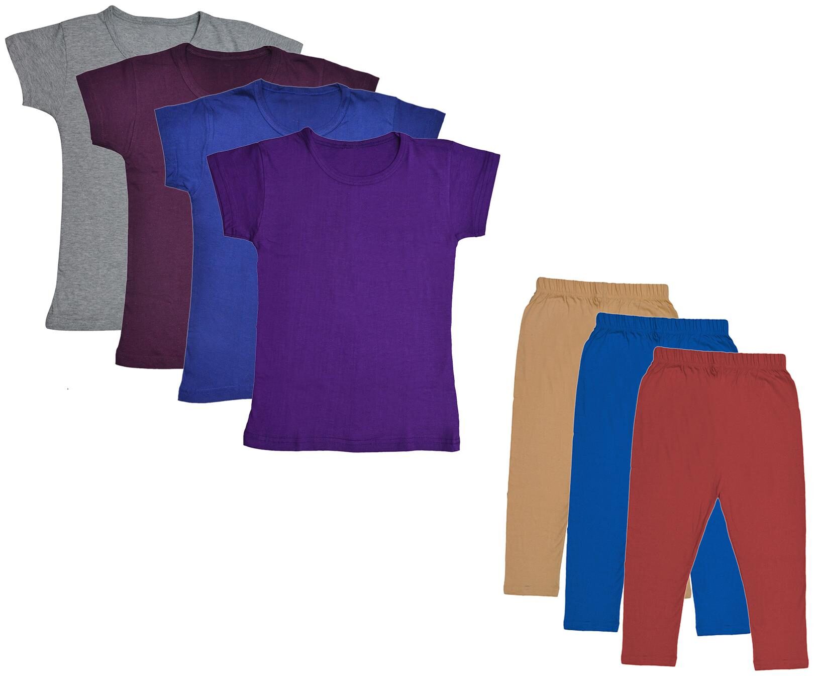 

Indiweaves Girl Cotton Top Bottom Set - Multi
