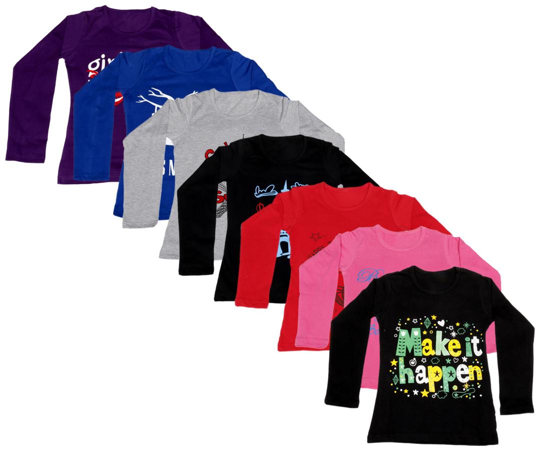 

Indiweaves Girl Cotton Printed T shirt - Multi