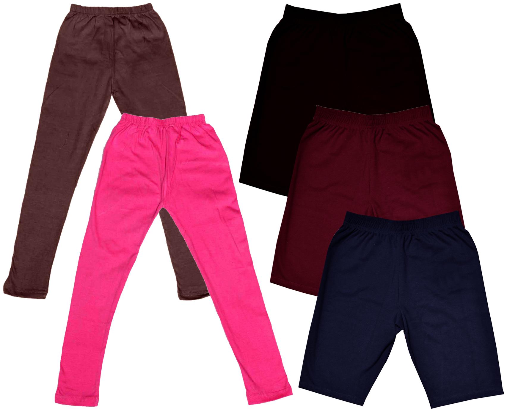 

Indiweaves Girl Cotton Solid Regular shorts - Multi