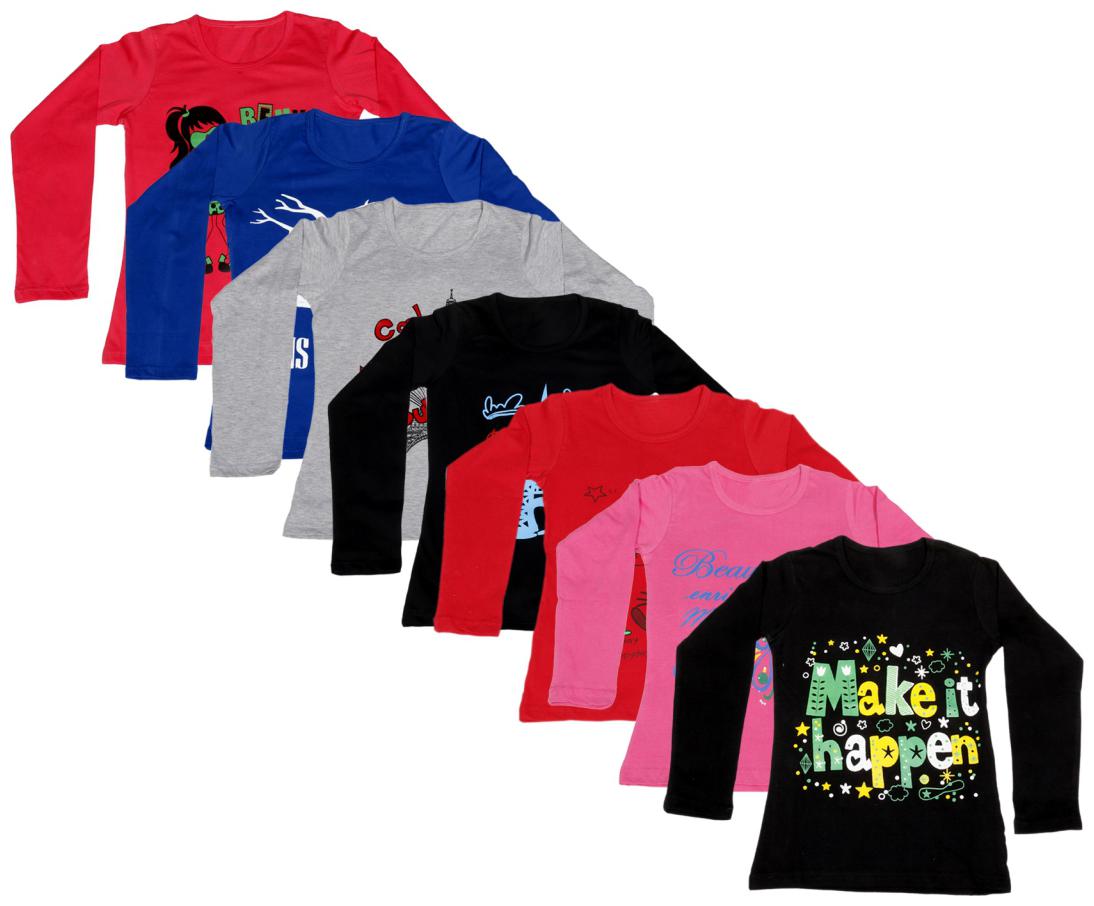 

Indiweaves Girl Cotton Printed T shirt - Multi