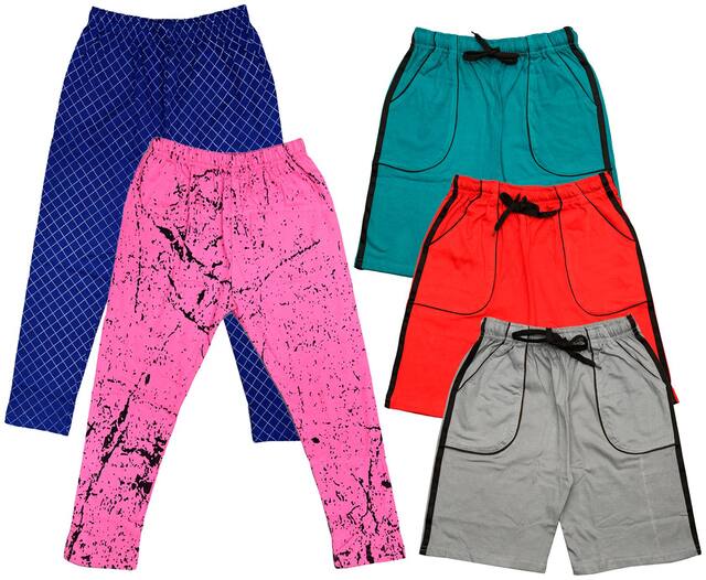 Indiweaves Girl Cotton Printed Capri - Multi