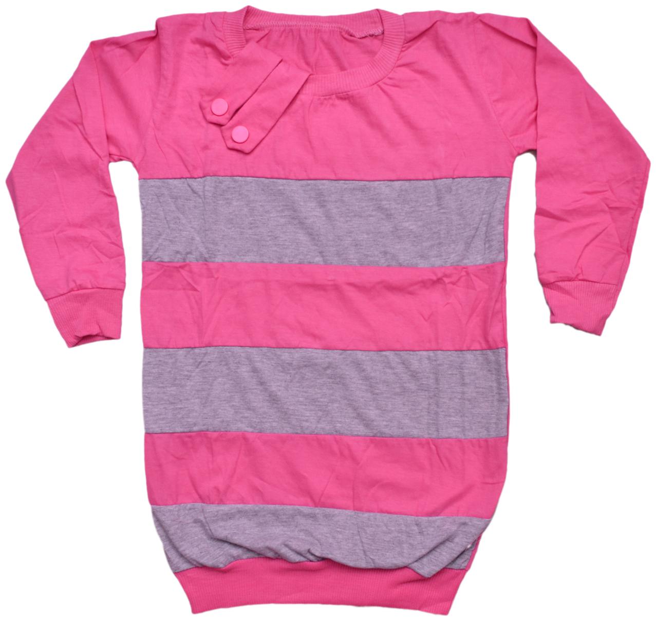 

Indiweaves Girl Cotton Printed Top - Pink Grey