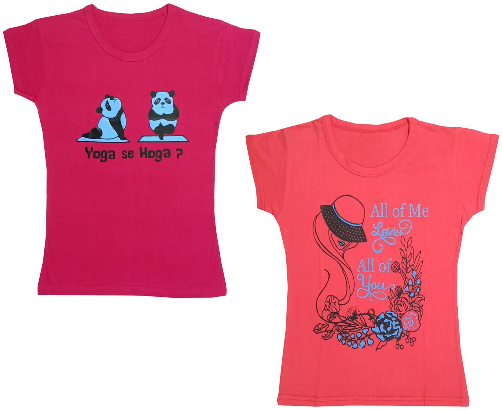 

Indiweaves Girl Cotton Printed T shirt - Multi