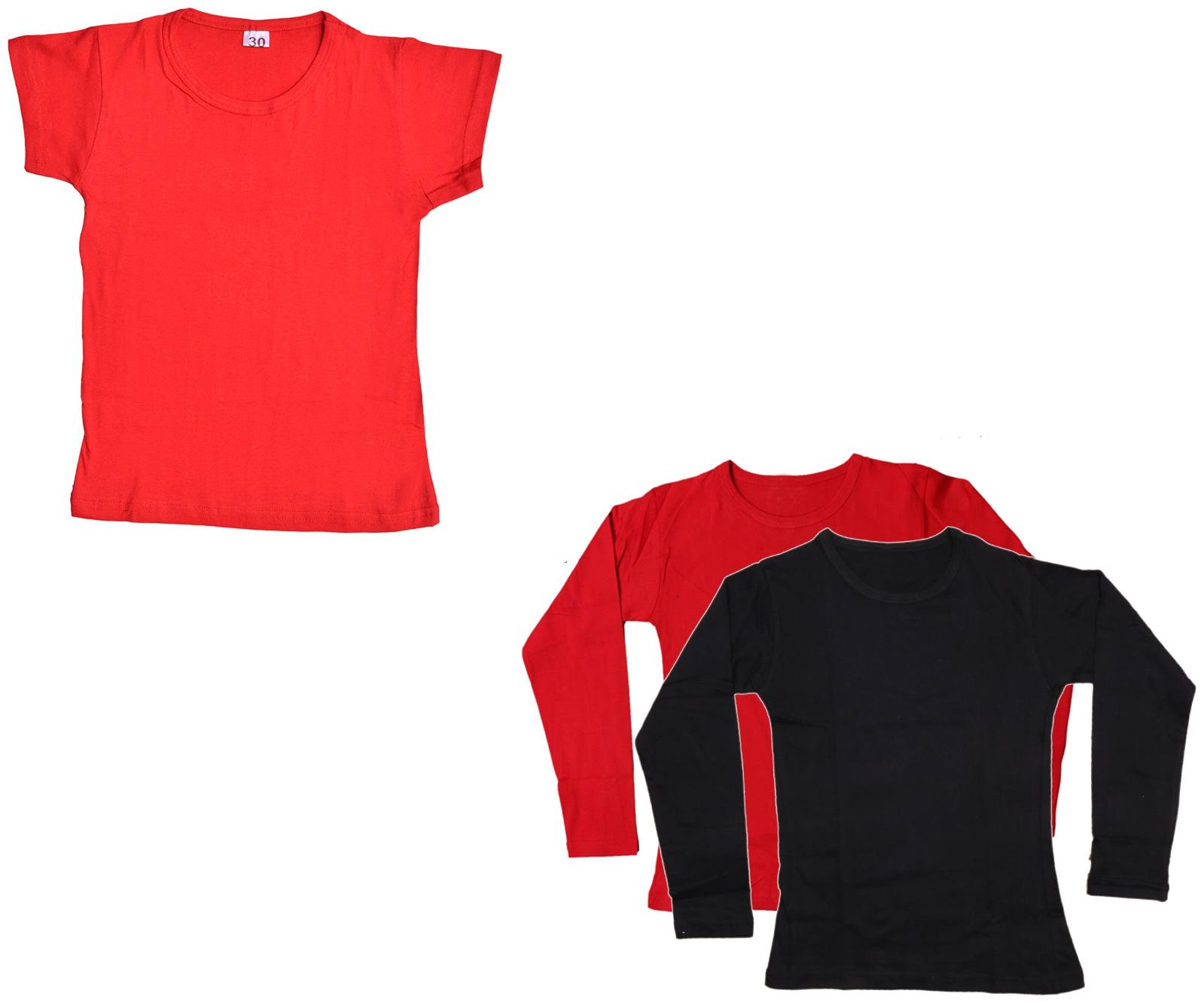 

Indiweaves Girl Cotton Solid T shirt - Multi