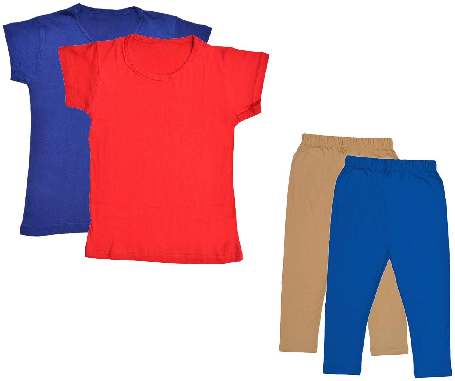 

Indiweaves Girl Cotton Top Bottom Set - Multi