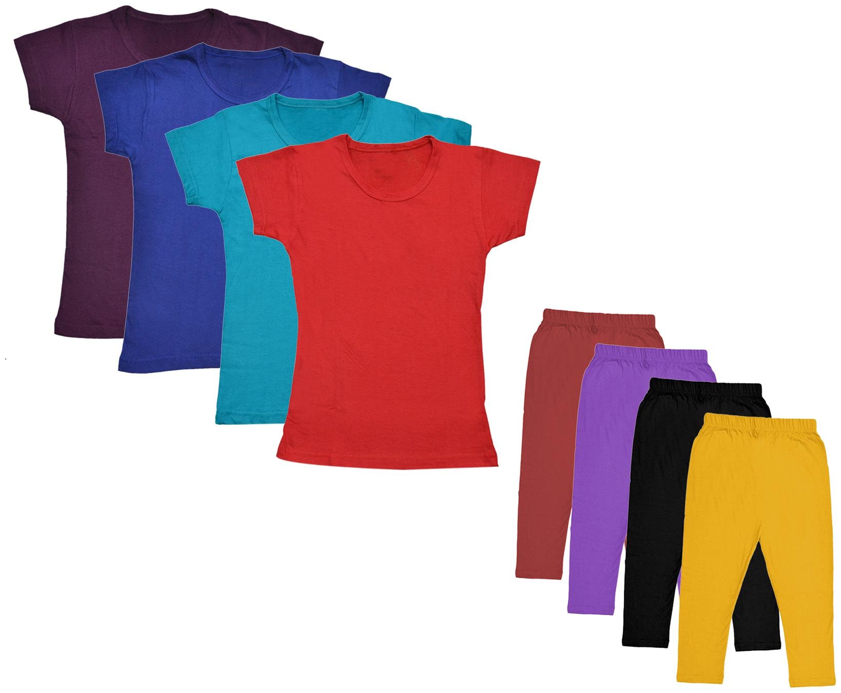 

Indiweaves Girl Cotton Top Bottom Set - Multi