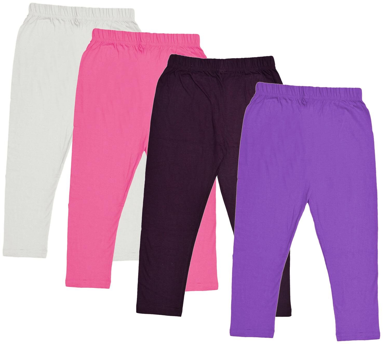 

Indiweaves Girl Cotton Solid Capri - Multi