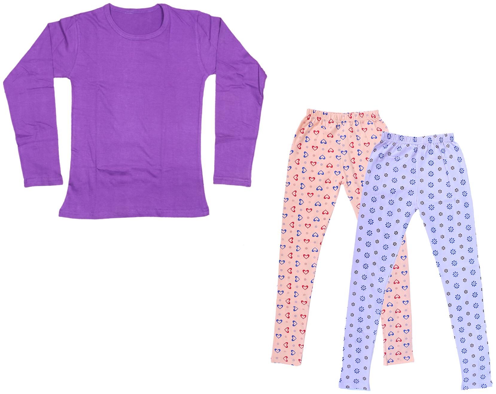 

Indiweaves Girl Cotton Solid T shirt - Multi
