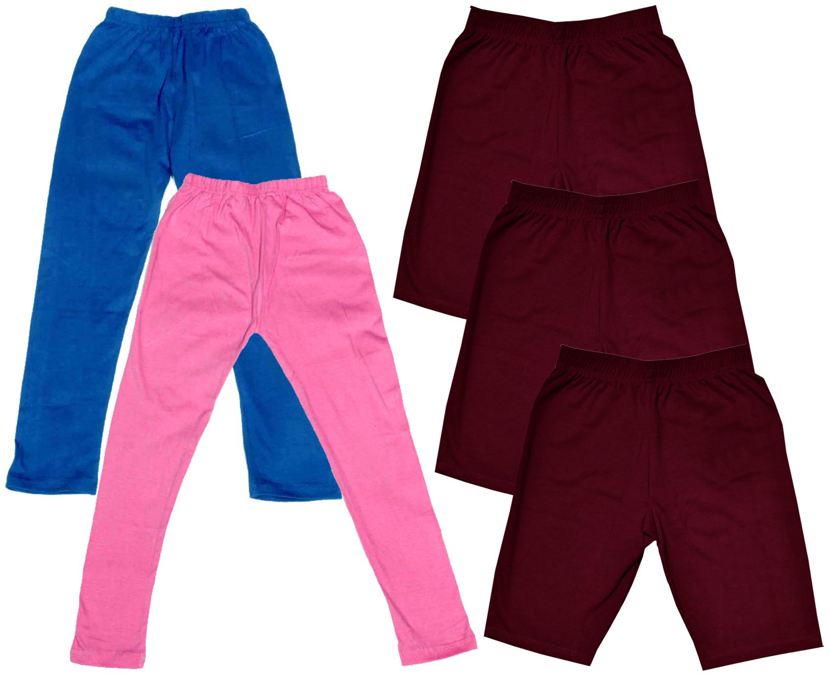 

Indiweaves Girl Cotton Solid Regular shorts - Multi