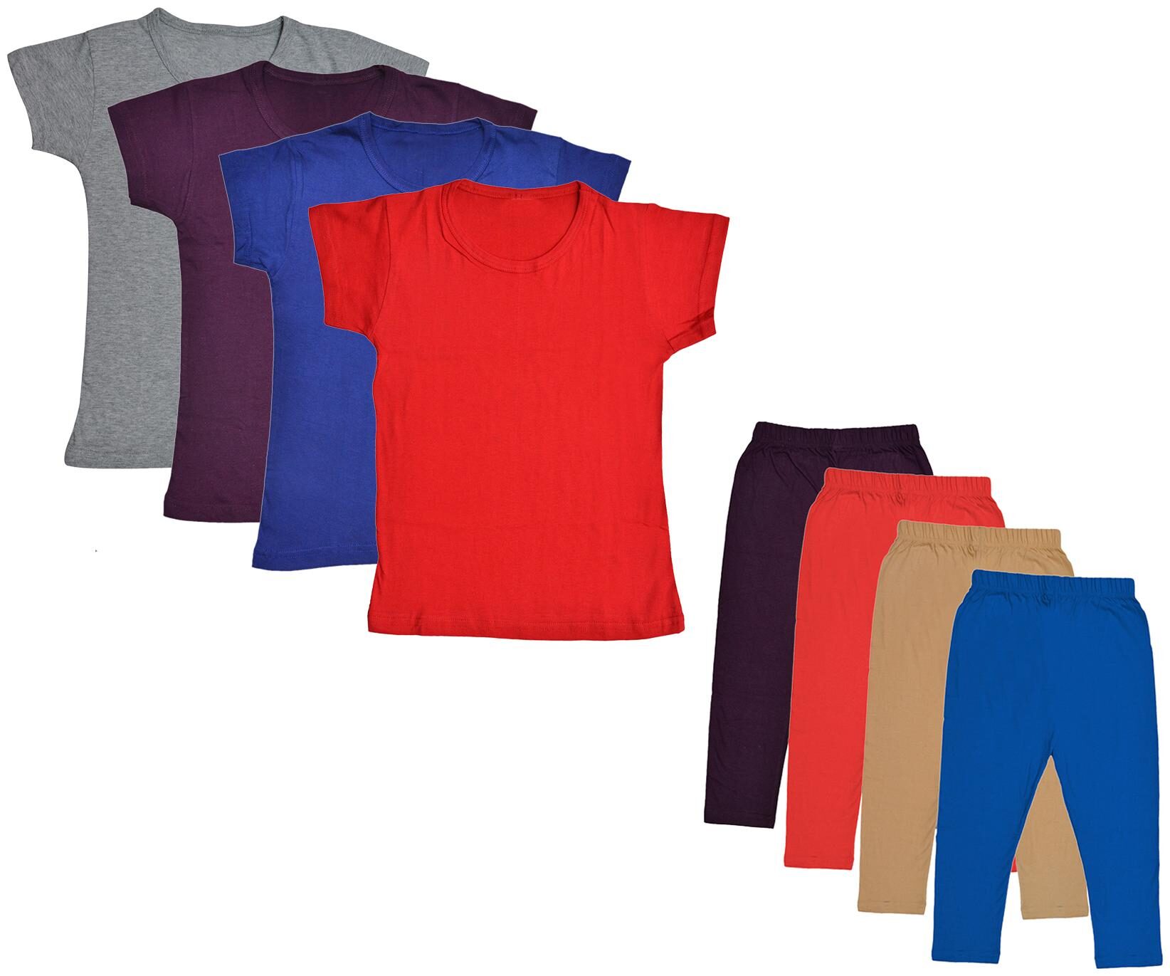 

Indiweaves Girl Cotton Top Bottom Set - Multi