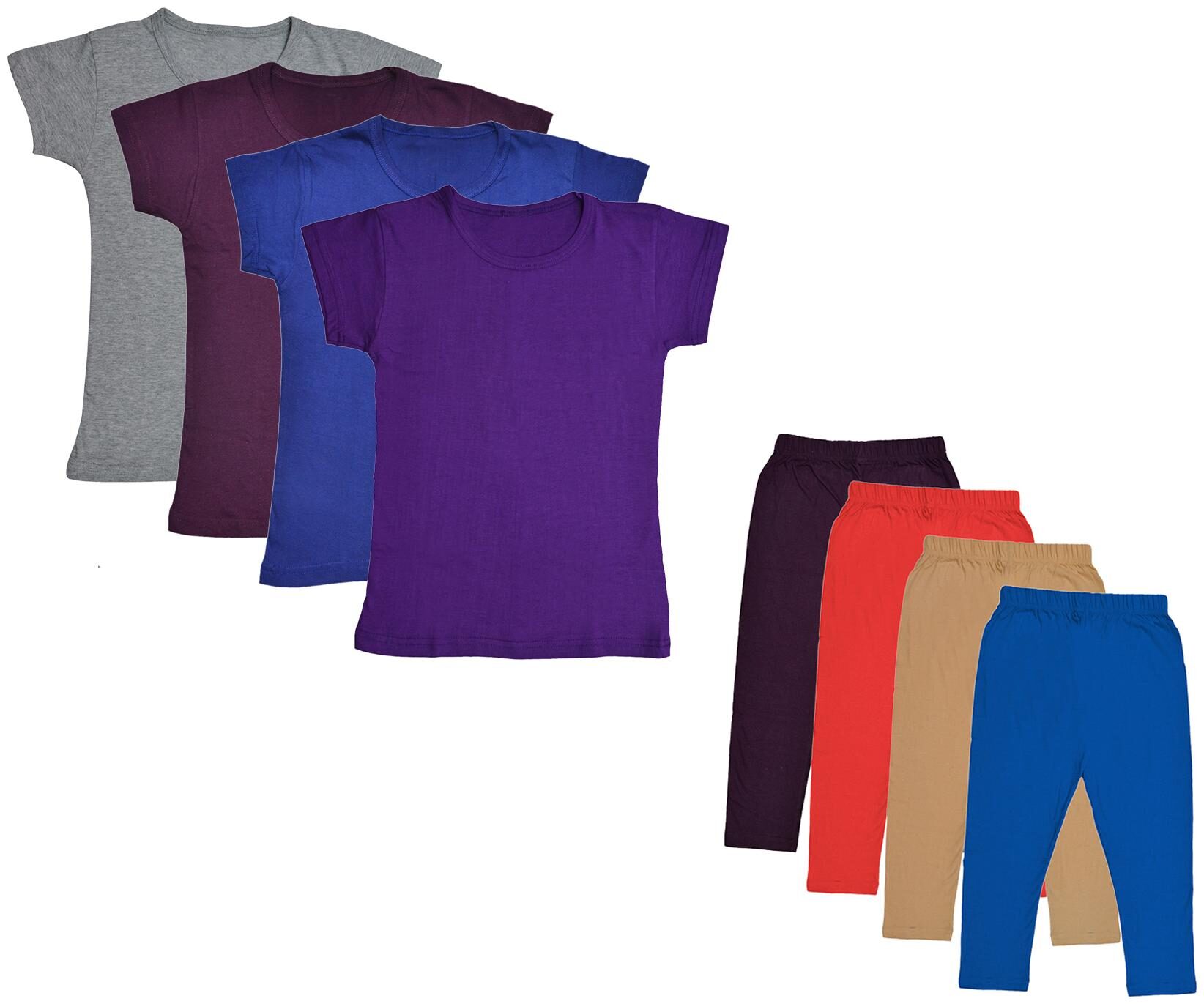 

Indiweaves Girl Cotton Top Bottom Set - Multi