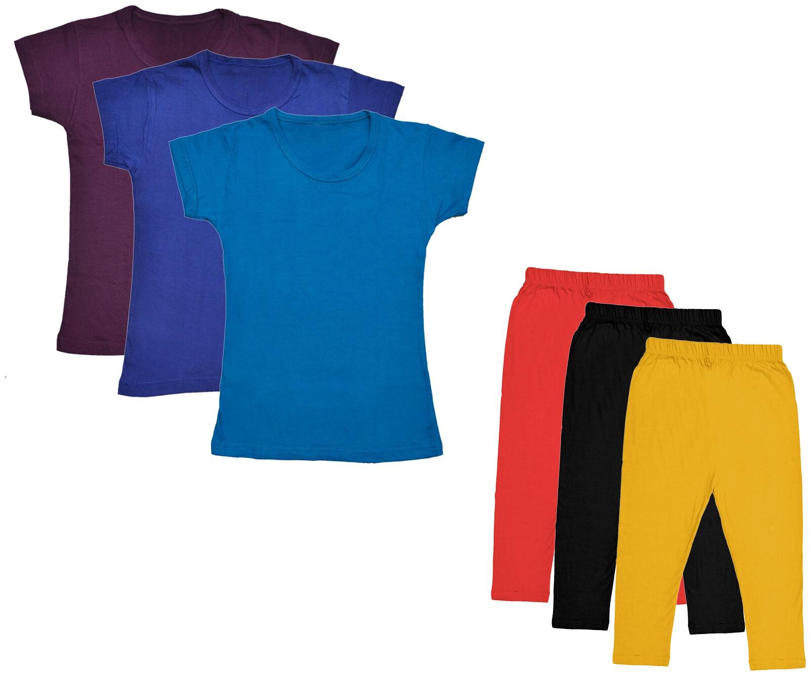 

Indiweaves Girl Cotton Top Bottom Set - Multi
