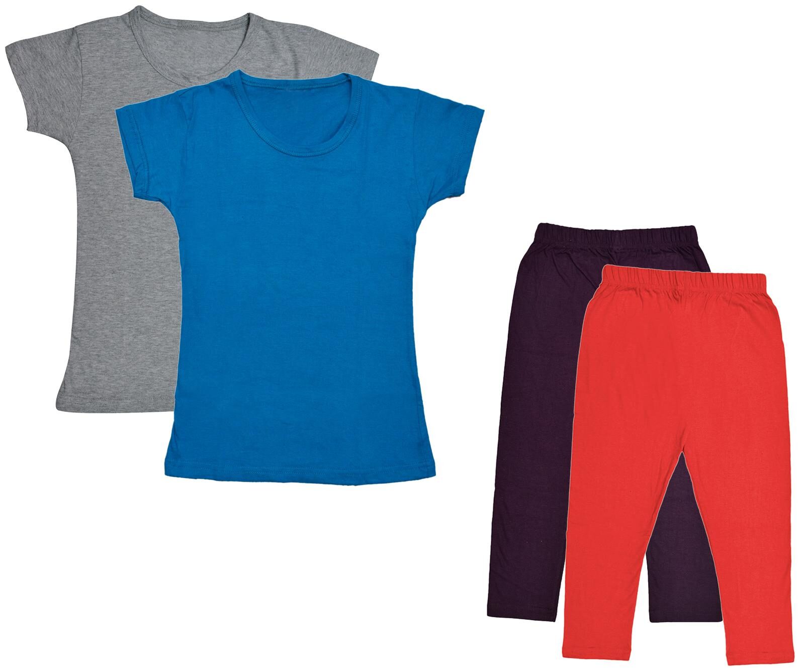 

Indiweaves Girl Cotton Top Bottom Set - Multi