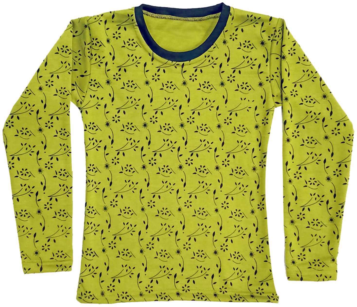 

Indiweaves Girl Wool Printed T shirt - Green