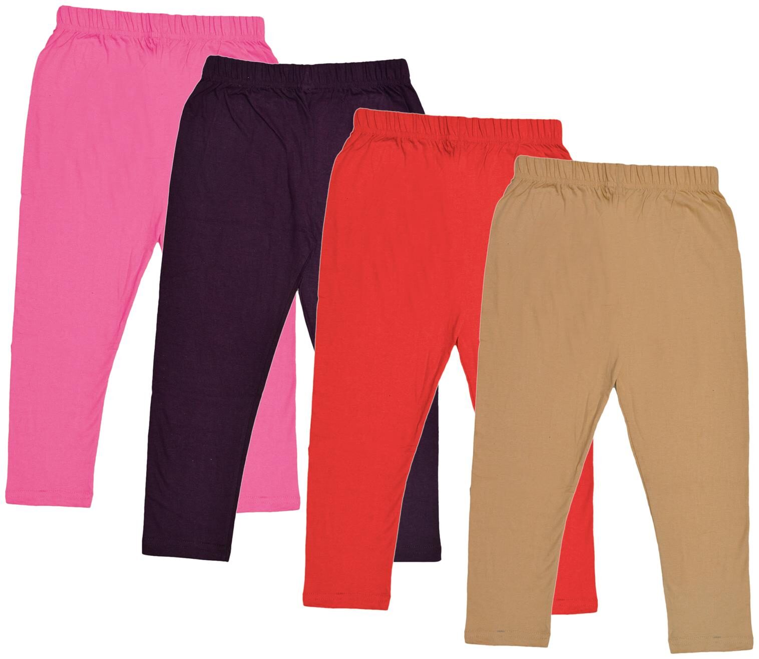 

Indiweaves Girl Cotton Solid Capri - Multi