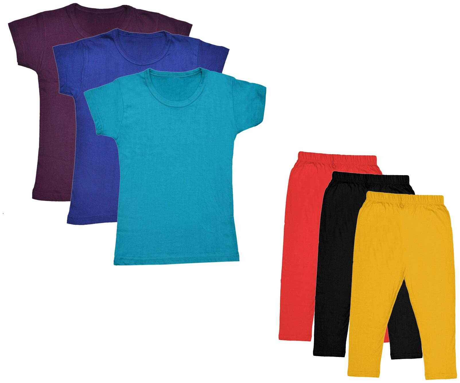 

Indiweaves Girl Cotton Top Bottom Set - Multi