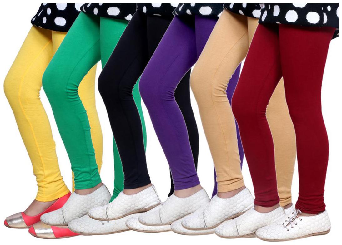 

Indiweaves Baby girl Cotton Solid Leggings - Multi