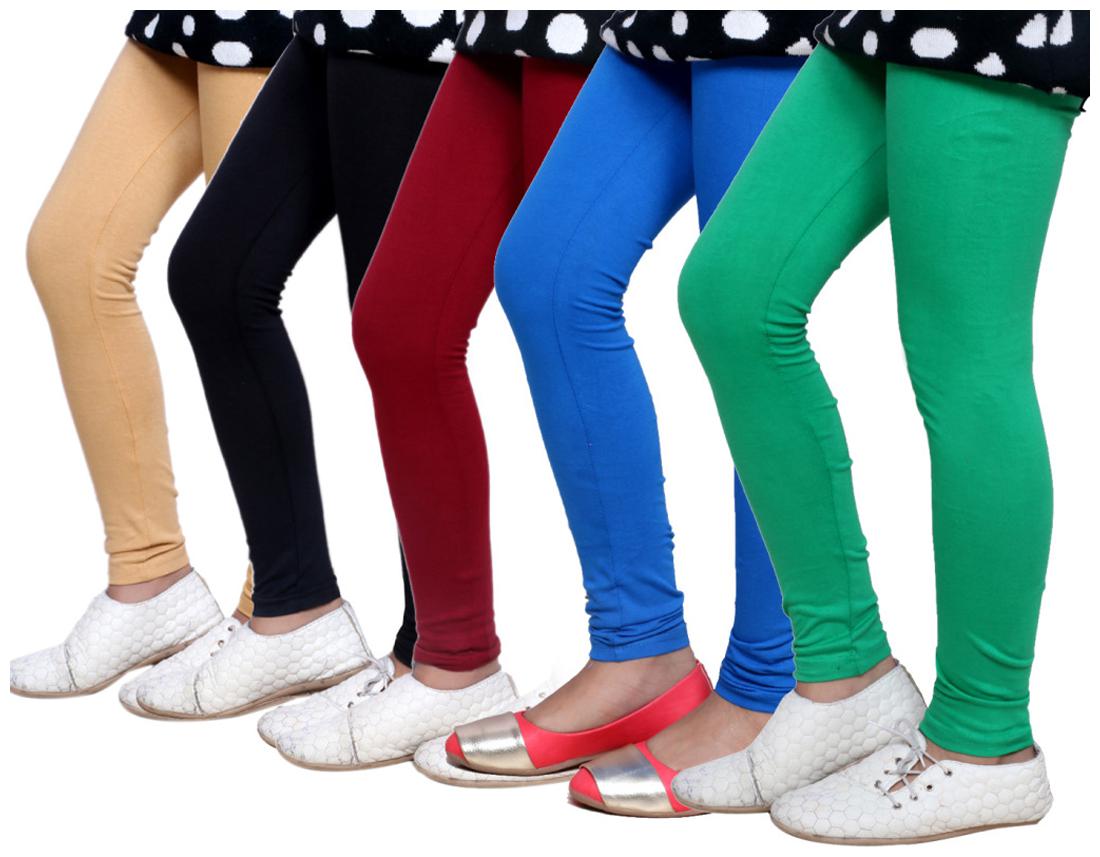

Indiweaves Baby girl Cotton Solid Leggings - Multi