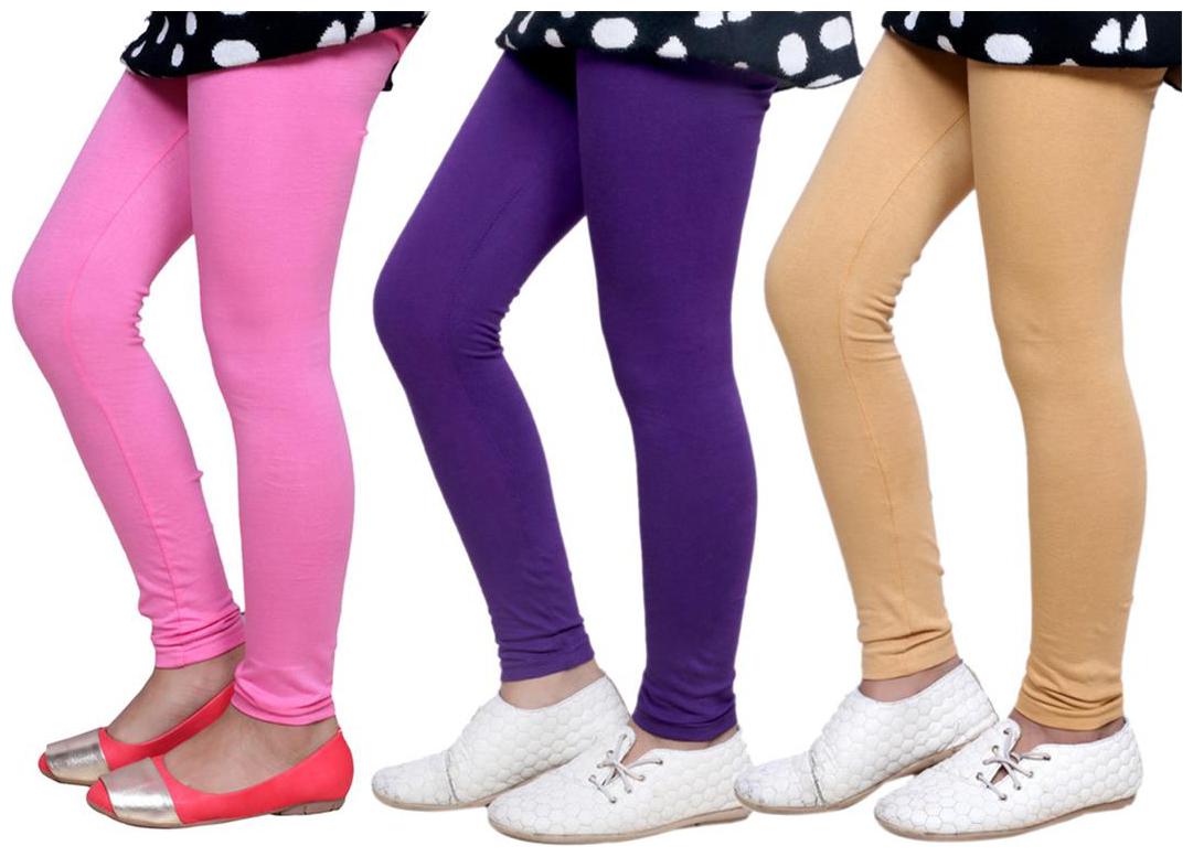 

IndiWeaves Kid s Super Soft Cotton Leggings (Set of 3)