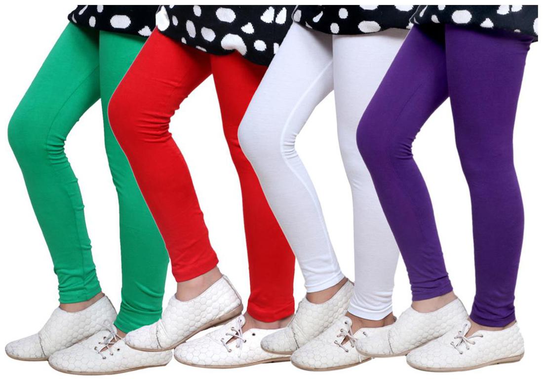 

Indiweaves Baby girl Cotton Solid Leggings - Multi