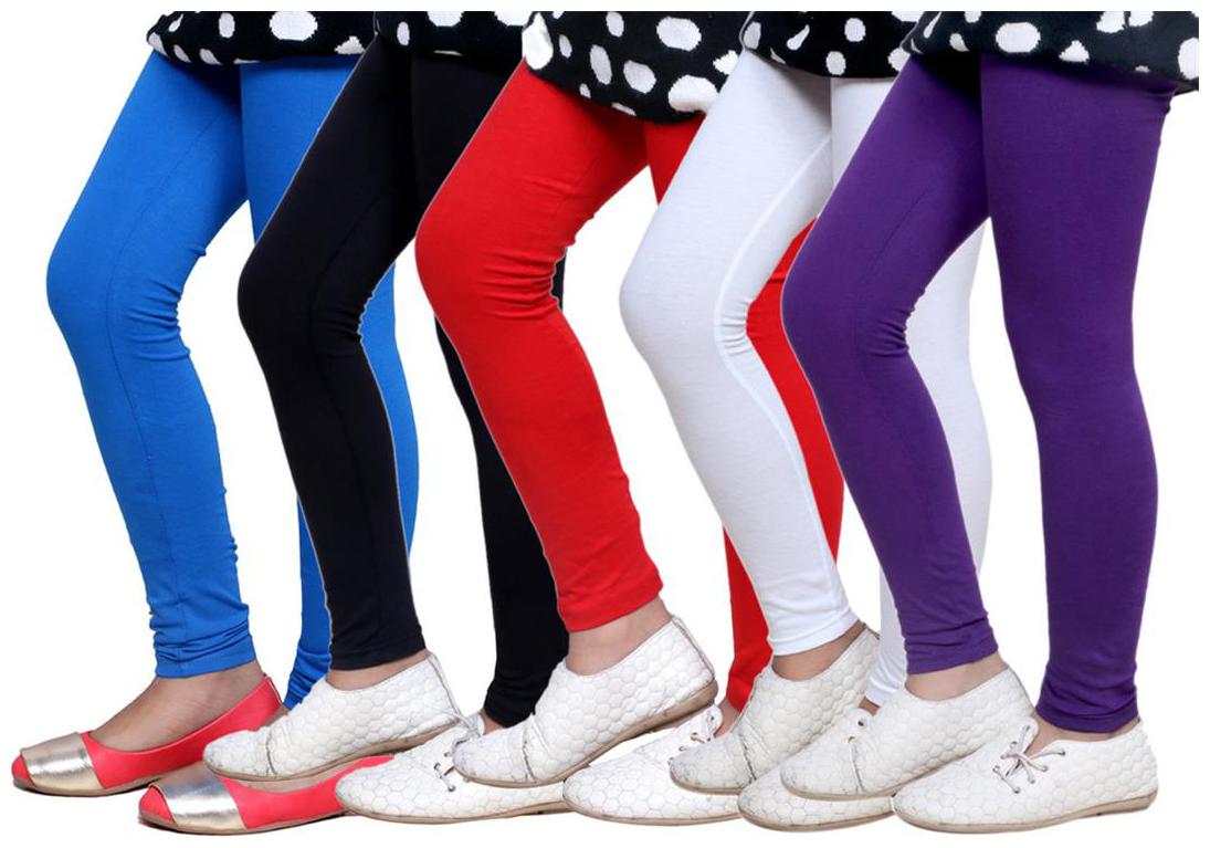 

IndiWeaves Kid s Super Soft Cotton Leggings (Set of 5)