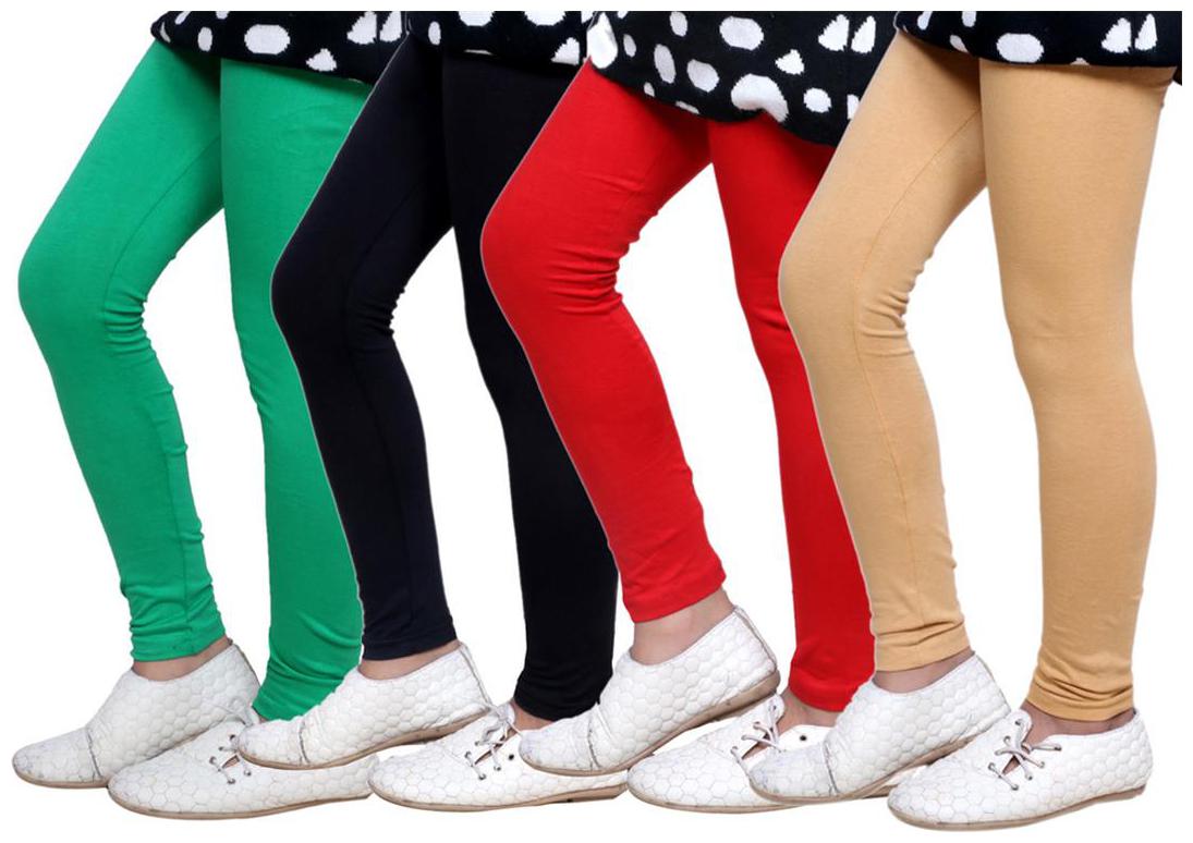 

IndiWeaves Kid s Super Soft Cotton Leggings (Set of 4)