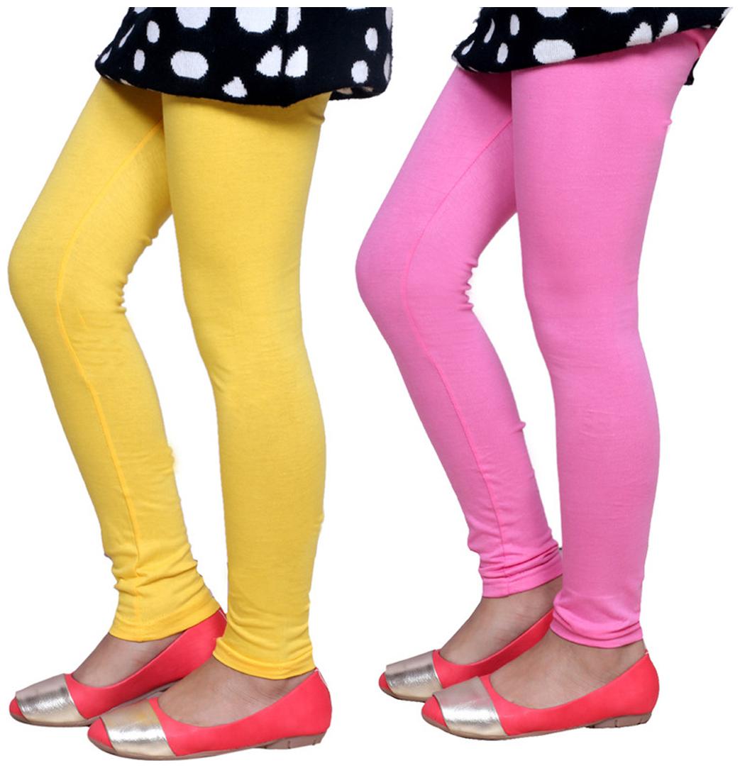 

Indiweaves Baby girl Cotton Solid Leggings - Yellow