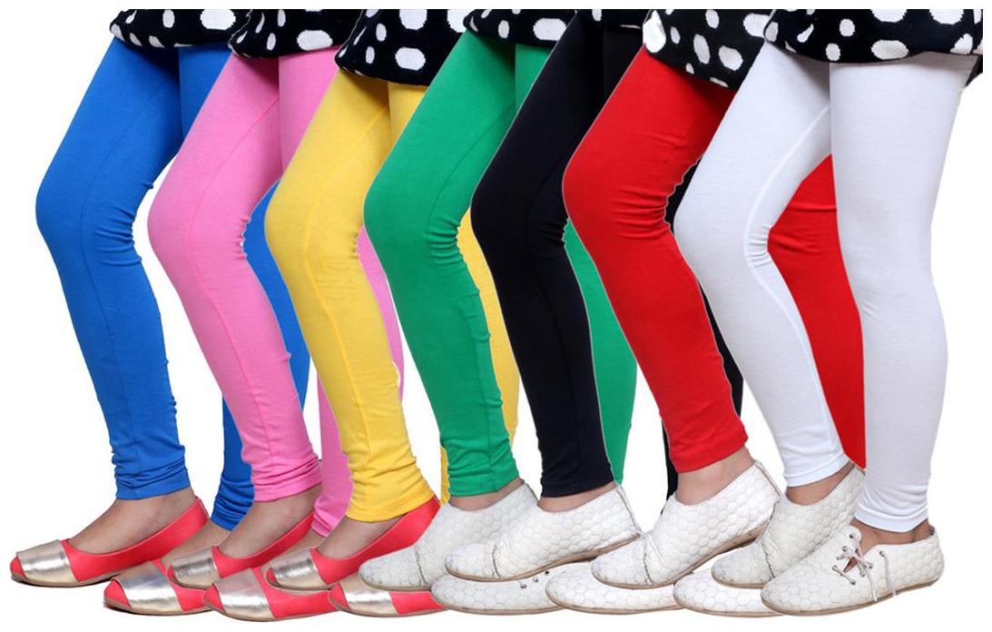 

IndiWeaves Kid s Super Soft Cotton Leggings (Set of 7)