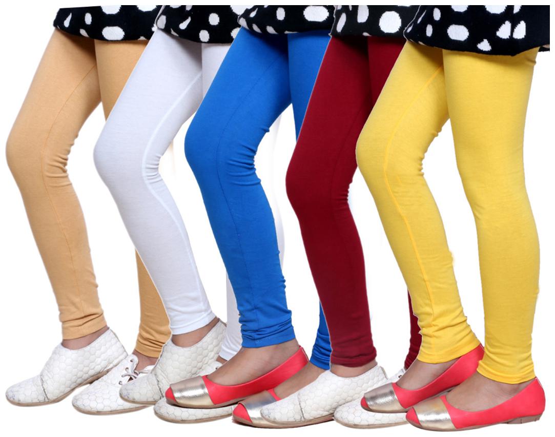 

Indiweaves Baby girl Cotton Solid Leggings - Multi