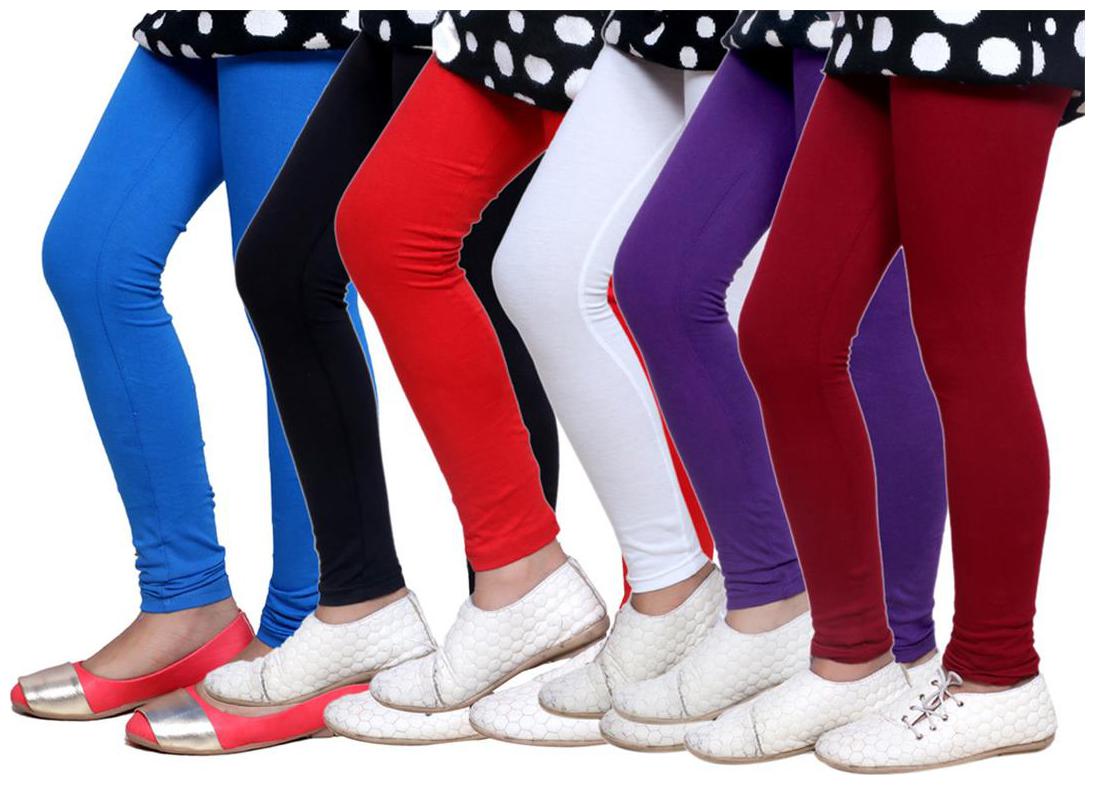 

Indiweaves Baby girl Cotton Solid Leggings - Multi