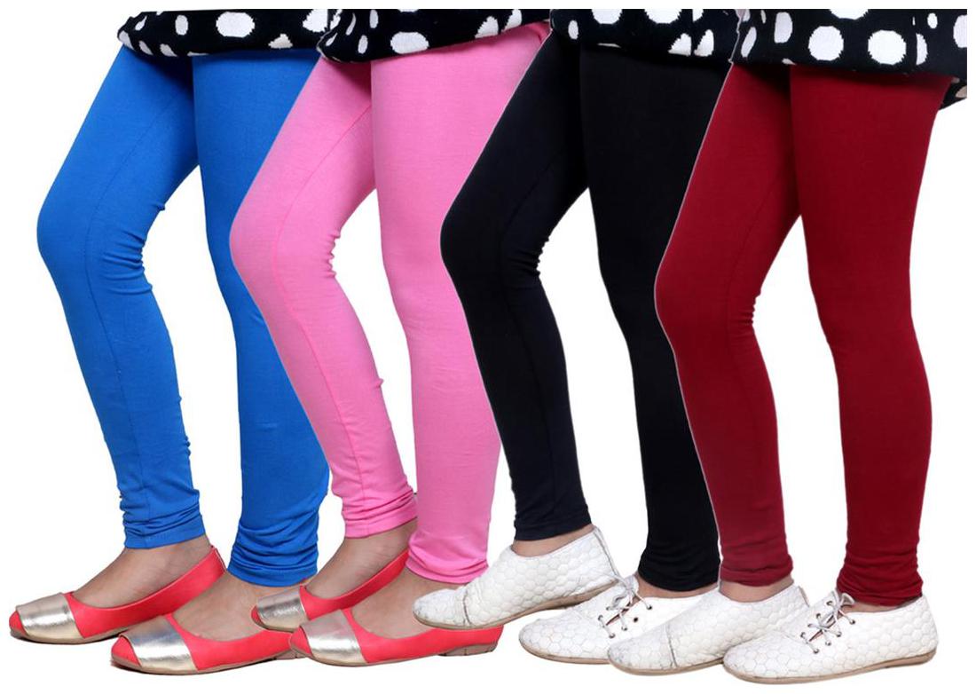 

IndiWeaves Kid s Super Soft Cotton Leggings (Set of 4)