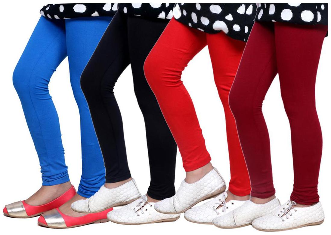

IndiWeaves Kid s Super Soft Cotton Leggings (Set of 4)