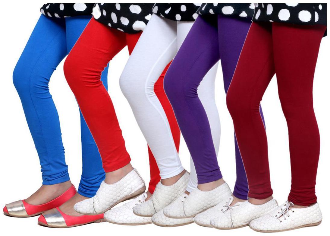 

IndiWeaves Kid s Super Soft Cotton Leggings (Set of 5)