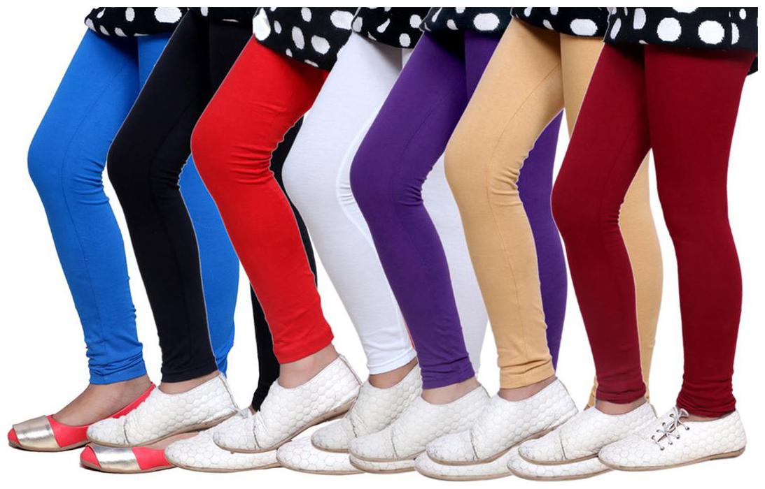 

IndiWeaves Kid s Super Soft Cotton Leggings (Set of 7)