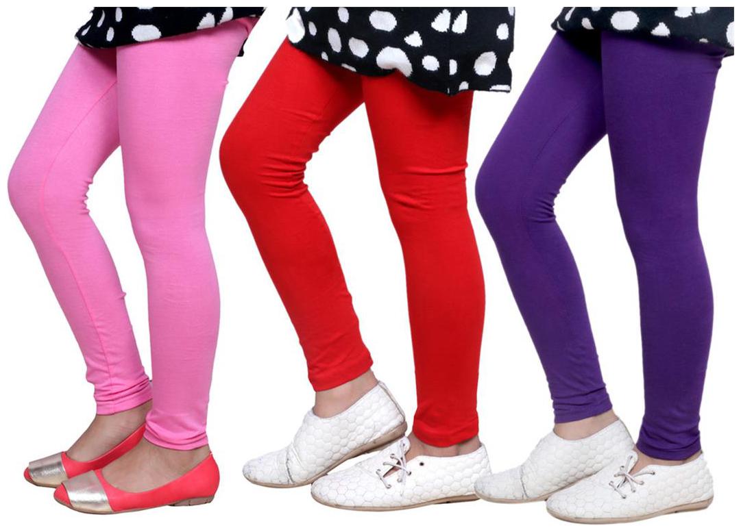 

Indiweaves Baby girl Cotton Solid Leggings - Multi