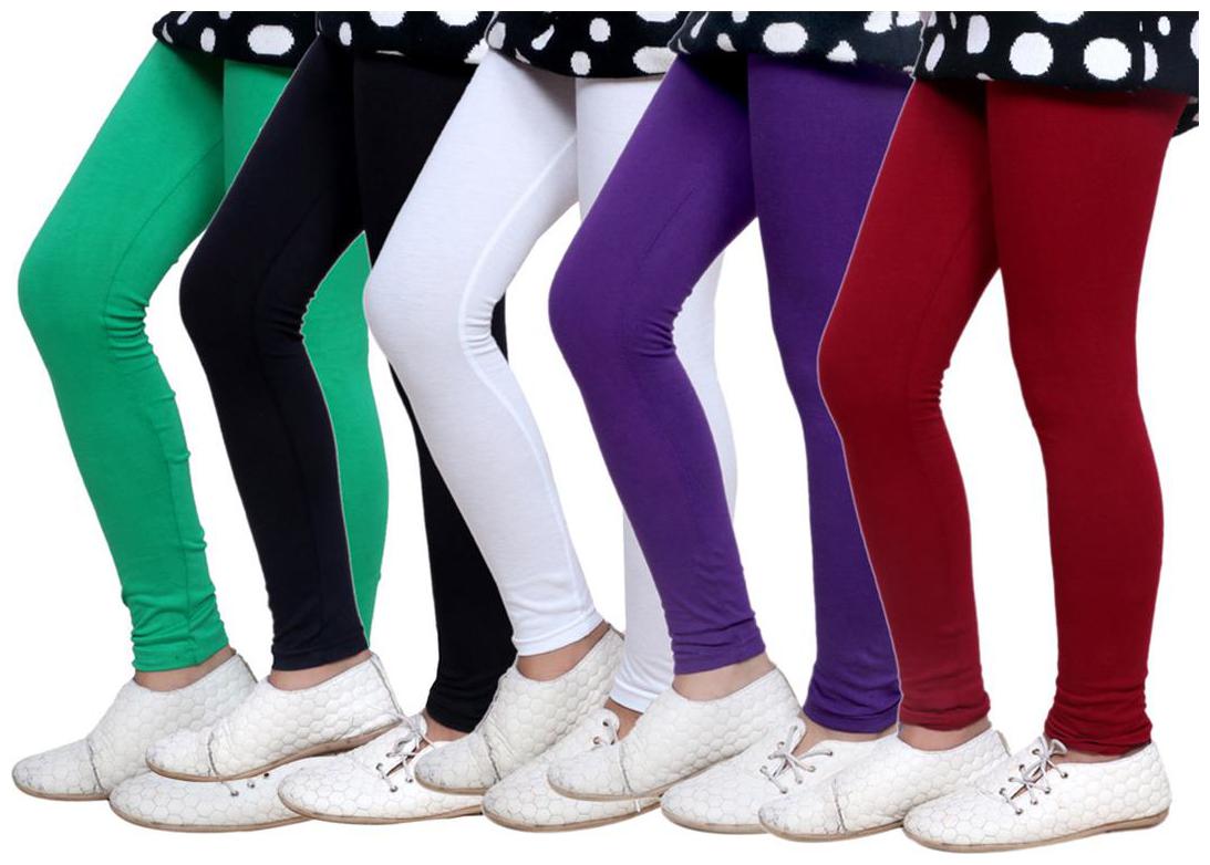 

Indiweaves Baby girl Cotton Solid Leggings - Multi