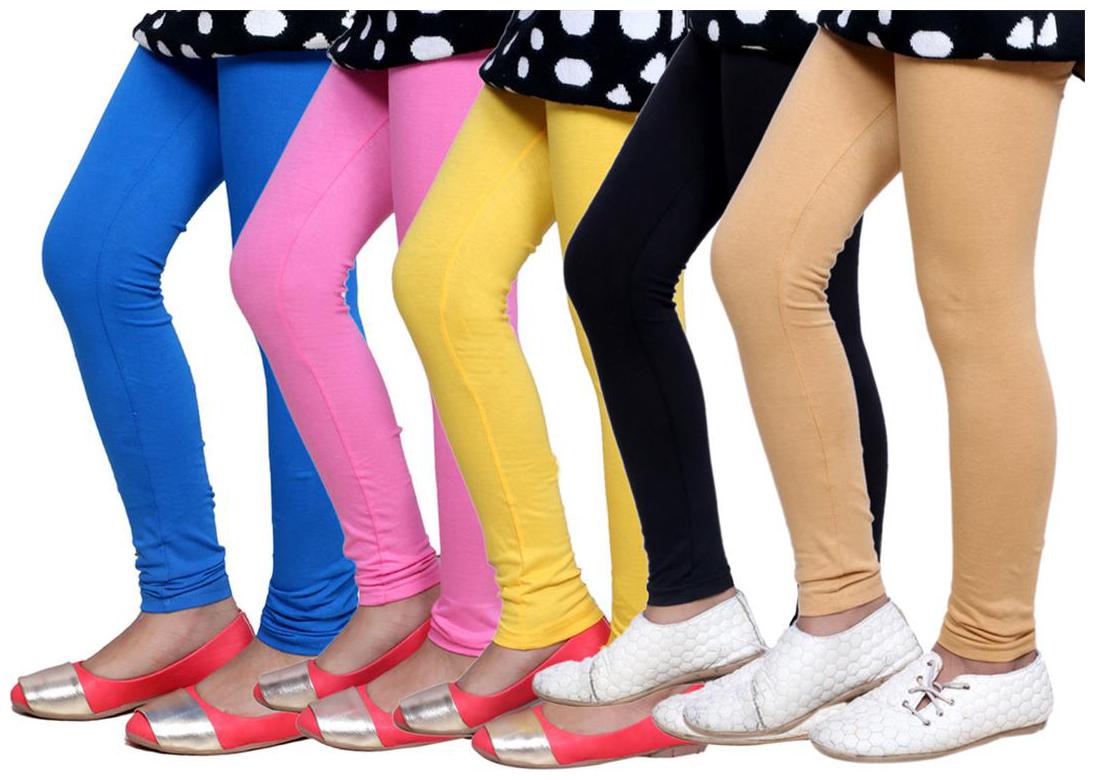 

IndiWeaves Kid s Super Soft Cotton Leggings (Set of 5)
